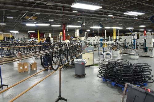 Bike assembly at the now-closed BCA factory in Manning, S.C.